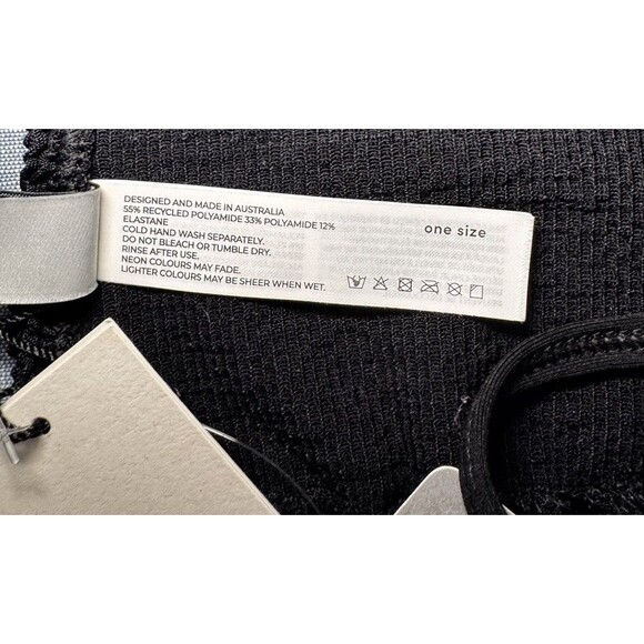 Bond-Eye Swim Jean Triangle Bikini Top Women's Black One Size - Picture 4 of 7